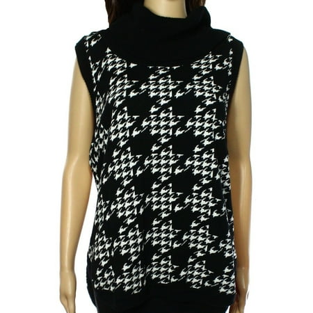 NY Collection - NY Collection NEW Black Womens Size Large L Houndstooth ...