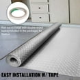 BENTISM Garage Floor Mat Garage Flooring Roll 4.9x13ft AntiSlip Silver PVC Vinyl