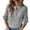 Gray, variant on Womens Long Sleeve Henley Shirts Knit Dressy Tops Spring Lightweight Sweaters Casual Basic Tee Blouse