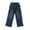 Blue, variant on DGQPLPD Loose Fit Girls Denim Pants with Side Bow Straight Leg Trousers for Autumn Everyday Casual Wear Comfortable Elastic Waist Blue 7-8 Years
