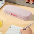 thumbnail image 2 of Solivara Large Capacity Pencil Case Portable Aesthetic Cute Big Pen Case For Desk Organizer Travel Stationery Makeup Bag (Pink,22.8 × 4in), 2 of 7