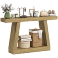 thumbnail image 1 of HOMCOM Table Console Style Ferme de 55 Pouces, Table de Sofa derrière le Canapé, Chêne, 1 of 9