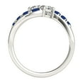 thumbnail image 2 of Aonejewelry 1CT. Two Stone Sapphire and Diamond Engagement Ring Crafted In 14k White Gold, 2 of 2