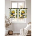 thumbnail image 2 of Lemon Basket Summer Sheer Curtains 45 Inch Length 2 Panels Set, Farmhouse Green Lace Eucalyptus Voile Window Treatment Rod Pocket Small Kitchen Curtains Drapes for Bedroom 52"x45"x2, 2 of 7