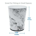 thumbnail image 5 of Bath Bliss 1.3 gal Bathroom Trash Can Wastebasket, Marble, 5 of 8