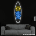 thumbnail image 4 of Craftnamesign Surfboard Sunrise On Beach Neon Sign for Surfboard Shop Beach Club Bedroom Wall Art, 4 of 4