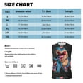 thumbnail image 6 of Easygdp Blue Dinosaur Men's Breathable Tank Tops Sleeveless Sporty T Shirts for Basketball, Mountaineering, Bodybuilding -3X-Large, 6 of 8