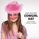 thumbnail image 2 of Sombrero de vaquero 4E's Novelty Pink con plumas para mujer, 2 of 9