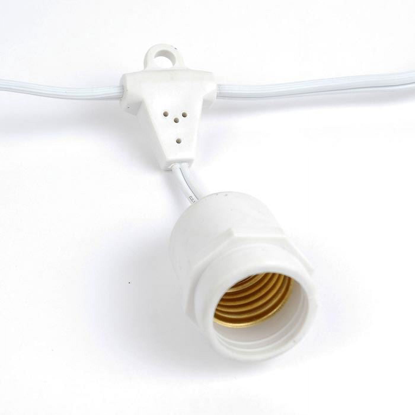 Novelty Lights 330 Ft Commercial Grade Light String - 165 E26 Sockets, 24" Spacing, White Wire, No Bulbs Included