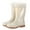 Beige, variant on XIMIN Women's Short Chelsea Boots Fleece Lined Ankle Rain Rubber Boots Waterproof Chelsea Boots Short Rain Boots Waterproof Garden Shoes