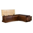 thumbnail image 4 of Riverbay Furniture Wood Kitchen Breakfast Corner Nook Dining Set in Walnut Brown, 4 of 23