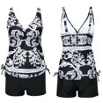 thumbnail image 4 of Magazine Women's Swimsuit Two Piece With Flat Pants ,Tummy Control Adjustable Drawstring, 4 of 6