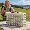 thumbnail image 6 of Stackable Deviled Egg Carrier Container With Lid and Handle for Refrigerator Storage, Parties, Picnics, and Food Transport, 6 of 7