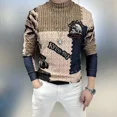 thumbnail image 4 of Sudadera con capucha de cuello redondo sin capucha de corte entallado para hombre, ropa de hip hop con cuello redondo para hombre, jersey gráfico, novedad en ropa de calle holgada, 4 of 4