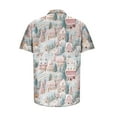 thumbnail image 4 of IROINNID Mens Outfit Tops Short Sleeve V-Neck Lapel Botton Printed Comfrot Blouse Sun Shirt Clothes, 4 of 4