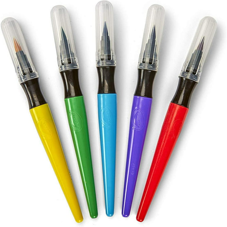 Crayola No Drip Washable Paint Brush Pens - 5 Ea 