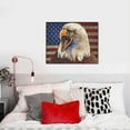 thumbnail image 4 of Xecao Eagle With USA Flags for Waterproof Framed Canvas Art - Modern Home Decor with Real Wood Frame for Gifting and Interior Design,Horizontal, 4 of 6