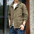 thumbnail image 2 of Vedolay Men Jackets for Winter Button Down Wear Long Sleeve Soft Basic Cardigan Blazer Jacket Khaki,4XL, 2 of 5
