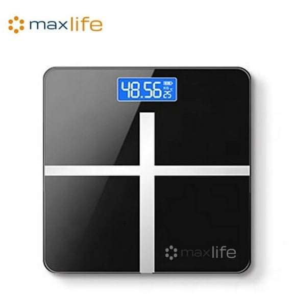Digital Scale, Body Weight Bathroom Scale 396lb/180kg High Accuracy, Step-On Technology with Lithium Rechargeable Battery. - Black, New