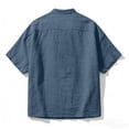 thumbnail image 4 of Chiccall Mens Cotton Linen Shirts Casual Quarter Button T Shirt Lightweight Breathable Beach Vacation Pullover Tops, 4 of 6