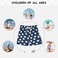 thumbnail image 6 of FORMRS Boys Swim Trunks Quick Dry Mesh Lining Beach Boardshorts, Sizes XS-XL, Navy Blue Baseball Pattern, 6 of 7