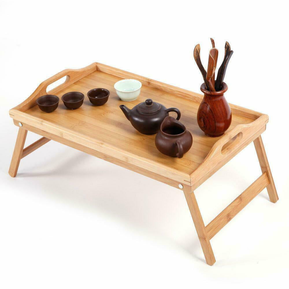 Wooden tray with legs