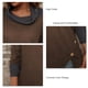thumbnail image 5 of Jersey de mujer con cuello alto y manga larga, sudadera cómoda para invierno, otoño, oficina, marrón oscuro L, 5 of 6