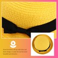 thumbnail image 6 of Monyance Bowler hat women Mens/Womens Straw Sun Hat Bowler Beach Hat (Yellow)(10.63X10.63X3.94Inches), 6 of 10