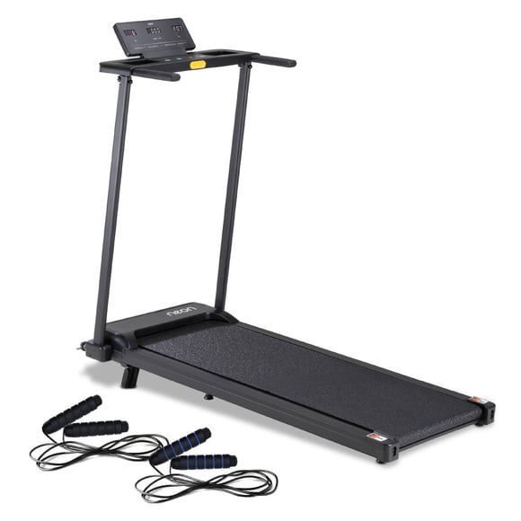 Caminadora Eléctrica Plegable 1-10 km/h 2.0 HP Pantalla LCD + Cuerdas Saltar Kit Ejercicio