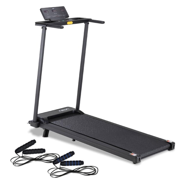 Caminadora Eléctrica Plegable 1-10 km/h 2.0 HP Pantalla LCD + Cuerdas Saltar Kit Ejercicio