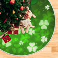 thumbnail image 5 of 35.4" St. Patrick''s Day Christmas Tree Skirt,Shamrock Green Clover Leaves Leprechaun Hat Horseshoes Beer Rainbow Candy Suede Xmas Tree Skir Suitable for St. Patrick''s Day Holiday Party Decorat, 5 of 6
