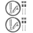 thumbnail image 3 of 5X Wall Mount Curtain Wire Rod Set for Art Display - Stainless Steel (5 Meter), 3 of 7