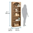 thumbnail image 2 of Mainstays 5 Shelf Westley Arch Bookcase, Warm Walnut Finish, 2 of 13