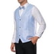 thumbnail image 4 of INSPIRE CHIC Chaleco de Hombre Brillante Cuello en V Sin Mangas Chaleco Metálico Brillante para Fiesta Formal 2XL Azul Claro, 4 of 5