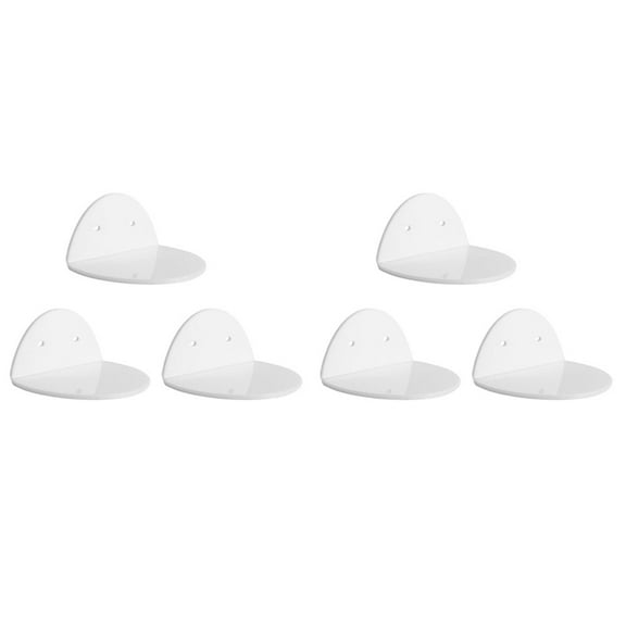 6 x Floating Wall Shelves-White