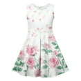 thumbnail image 4 of My Orders Gamivast Girls Flowy Summer Tank Dresses Floral Printed Crewneck Sleeveless A-Line Dresses Tiered Casual Sundress for Kids White Vestidos De Verano Para Niña, 4 of 7