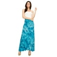 thumbnail image 5 of Made by Johnny Women's Tie Dye Fold Over Maxi Skirt XXL TEAL, 5 of 6