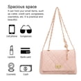 thumbnail image 4 of Women Genuine Leather Shoulder Bag Ladies Fashion Clutch Purses Quilted Crossbody, 4 of 6