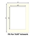 thumbnail image 2 of Cream Linen Picture Frame Mat for 9x12 Frames - Fits 7x10 Photos - 1 Mat, 2 of 7