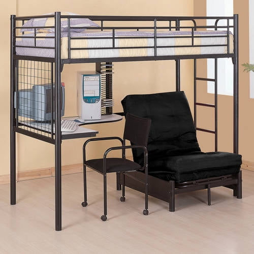 Coaster Twin Over Futon Metal Bunk Bed, Coaster Bunk Beds Full Over