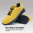 thumbnail image 4 of AOV Mens Running Shoes Casual Tennis Athletic Gym Fashion Lightweight Sneakers Yellow US 12.5, 4 of 6