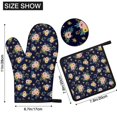 thumbnail image 3 of Pioneer Flower Floral Print Pattern 1-Pack Oven Mitts Set, Heat Resistant Kitchen Gloves, 7.7" X 12", 3 of 6