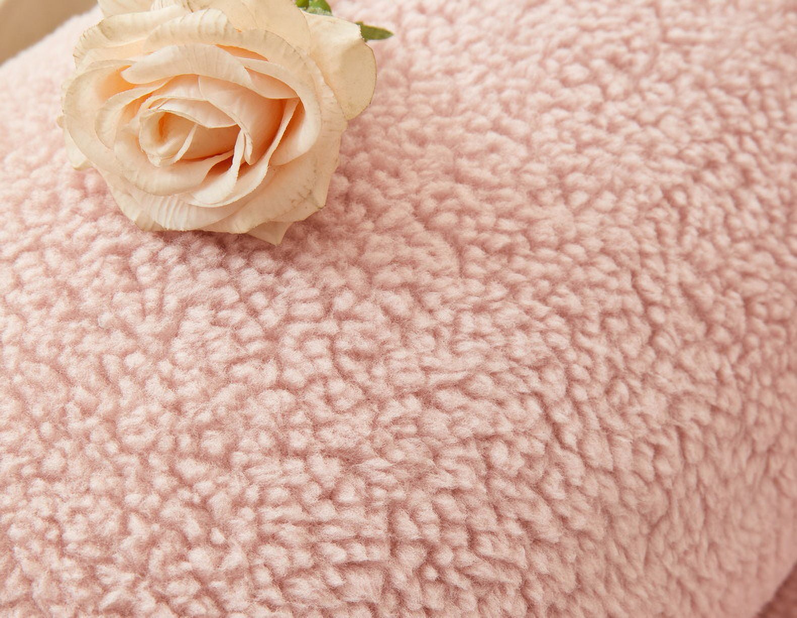 XmhyTop Couch Cover Solid Colour Lamb Wool Sofa cushion 22.04*81.49inch Pink Easy - Fit Washable Reclining Chair Cover for Living Room Sofa - Ideal Furniture Protector