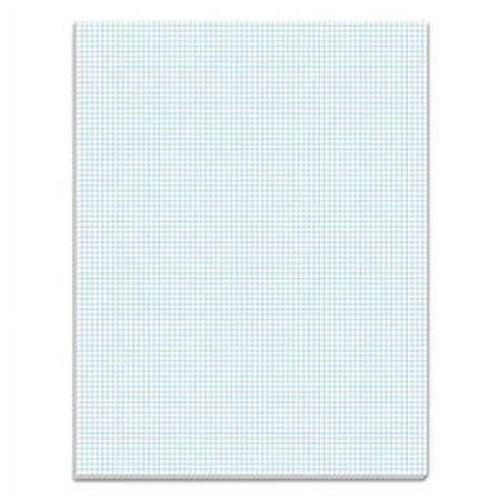 2PK TOPS Quadrille Pads, Quadrille Rule (8 sq/in), 50 White 8.5 x 11 Sheets (33081)