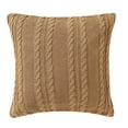 thumbnail image 2 of VCNY Home Dublin 18" x 18" Taupe Cable Knit Cotton Decorative Pillow, 2 of 5