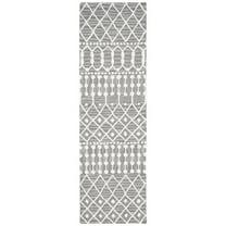 SAFAVIEH Blossom Aspen Geometric Wool Runner Rug, Grey/Ivory, 2'3" x 7'