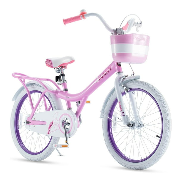 RoyalBaby Princess Girl Kids Bicycle 20 with Kickstand Bunny Pink Purple Walmart