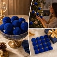 thumbnail image 2 of Fwttom Flocked Christmas Ball Ornaments Set Shatterproof Hanging Merry Christmas Tree Decorations for Holiday Xmas Decor, 2.36", 2 of 8