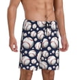 thumbnail image 2 of Sikiie Cute Basebal Mens Pajama Shorts, Lightweight Lounge Pant with Pockets Soft Sleep Pj Shorts for MenXX-Large, 2 of 6