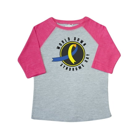

Inktastic World Down Syndrome Day with Yellow and Blue Ribbon Gift Toddler Boy or Toddler Girl T-Shirt